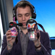 The mom (bottom right) of one of Berkley’s Overwatch players cheering her son on.
